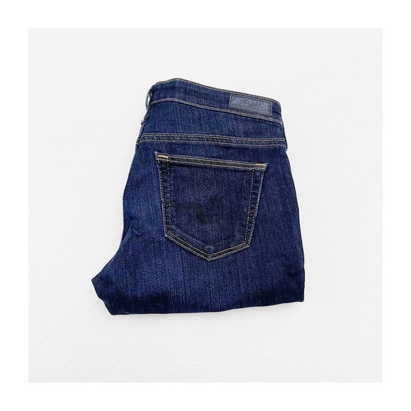 AG The Stevie Cuff Slim Straight Cuffed Dark Wash Denim SZ25 - Picture 1 of 6